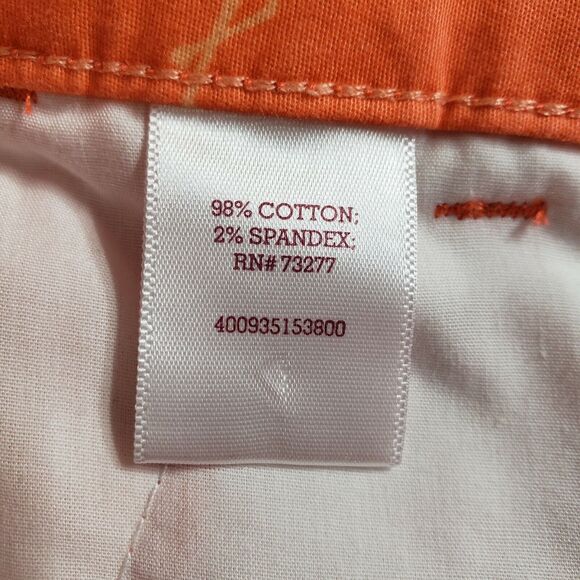 SO Women's Juniors Shorts Size 1 Orange Cream Flamingo Stretch Booty - Picture 5 of 5